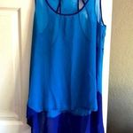 YA Los Angeles  Blue Sheer Tank Top Photo 0