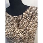 Betsy Johnson Size 10 Ruched Animal Cheetah Print Dress Sleek Photo 4