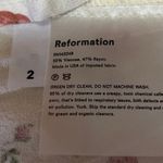 Reformation Cream Floral Hooman Long Sleeve Smocked A Line Mini Dress Size 2 Photo 4