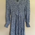 Wild Fable Women's Long Sleeve Faux Wrap Dress Light Blue Floral Print Size XS Photo 2