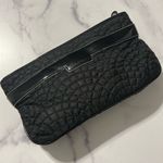 Vera Bradley  Quilted Clutch Black Patent Leather Purse with Silver Tone Accents Photo 2