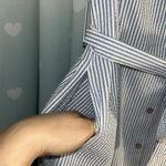 Anne Klein Size 10 Sleeveless Gingham Seersucker Belted Midi Dress Photo 4