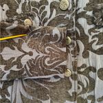 Free People  Paisley Gothic Navy Embroidered Lined Peacoat Jacket Swing Coat -2 Photo 13