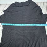 Free People  Black Ribbed Mock Neck Long Sleeve Tunic Top Shirt Women's Size M Photo 5