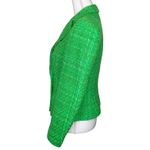 ZARA  Kate Middleton Textured Tweed Boucle Apple Green Gold Button Cropped Blazer Photo 9