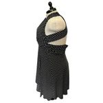 Melanie Lyne Y2K Polka Dot Babydoll Halter Dress Sz 16 Black Rockabilly Retro Photo 4