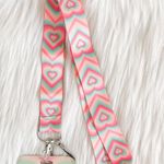 Pink and green heart lanyard with Id/ card holder Photo 2
