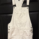 Abercrombie & Fitch Abercrombie white overall denim shorts  Photo 0