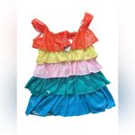 Olivia Rubin Clarissa Tiered Sequin Mini Dress Rainbow new with tags Size 12 Red Photo 8