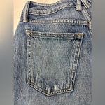 Maurice's  8 Raw Hem Button Fly Medium Wash Blue Jeans Denim  Shorts Photo 2