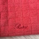 Pratesi Luxury Italian Goods Terry Cloth 100% Cotton Lined Zip Pouch Pink Photo 3