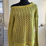 Wet Seal Vintage Y2K  Green Open Knit Sweater Photo 0