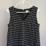 J.Crew  Black White Grid Sleeveless Dress‎ Career Casual Women's Size 8 Photo 1