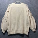 EN CREME Cream Bobble Knit Cardigan Sweater Puffy Sleeve Oversized M L Size M Photo 6
