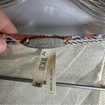 Gimmicks by BKE  Tan/Orange Sheer Split Back Blouse size M Photo 1