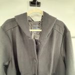 Torrid  Black Wool Blend Hooded Coat Size 5 Plus 26/28 Button Front A-Line Jacket Photo 2