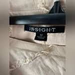 Insight Women's Beige Frayed Linen Cotton Jacket Dress Suit Set blazer Size 12 Photo 2