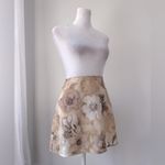 Vintage Y2K Wanted Clothing Company Tan Floral Print Micro Mini Skirt Size XS Photo 2