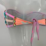 Agua Bendita Bikini Bandeau Star Print Orange Size M Photo 6