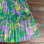 Current Air Sereia Botanical Motif Midi Dress Green Purple Floral - Sz S ๐งก๐ Photo 11