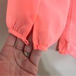 American Eagle Boho Blouse, Tunic Style Sheer Coral Pink Top, Tie Front, Size XS Photo 6