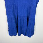 Knox Rose NWT Cap Short Sleeve Swing Dress in Uniform Blue Crinkle Size XL NEW Photo 10