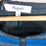 Madewell Top Blue and Gray Striped Back Zip Up Sweater 3/4 Sleeve Size S Photo 11