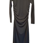 J.Crew  women’s Long-sleeve dress in jersey crepe side ruching black Size S NWOT Photo 1