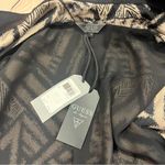 Guess NWT  Jet Black Multi Tribal Print Waterfall Silky Shawl Cardigan Medium Photo 8