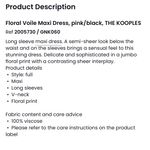 The Kooples Floral Voile Maxi Dress - Black Size 1/ US Small “tiny flaws” Photo 10