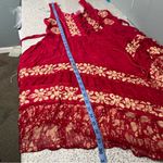 Bohemian Fairy Corset Style Dress Red Floral Handkerchief Hem Womens Free Size Size undefined Photo 8