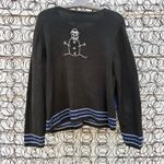 Y2K Christopher & Banks Hand Crochet Rustic Snowman Winter Christmas Cardigan XL Green Photo 2
