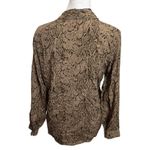 Rails  NWT Noemi Snake Print Blouse Women’s Size Small Brown Long Sleeve Button Photo 4