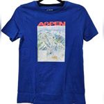 J.Crew NWT Aspen Ski Graphic Short Sleeve Broken In T Shirt XXS Blue White #3006 Photo 1