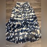 EXPRESS  Blue and Cream Patterned Dress Photo 3