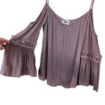 Show Me Your Mumu Boho Cold Shoulder Dune Tucker Top Size Small Photo 3