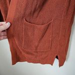 Old Navy  Cardigan Sweater Rust Brown Open Front Pockets Casual Knit Neutral Cozy Photo 2