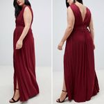 ASOS NWOT  Premium Lace insert Pleated Maxi Dress, Size 14 Photo 5