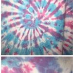 White/Pink/Blue Spiral Tie Dye Shirt Photo 2