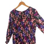 Terra & Sky Plus Size Midi Dress Smocked Peasant Size 20W 22W Floral Cotton BOHO Photo 6