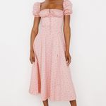 House Of CB TALLULAH PINK FLORAL PUFF SLEEVE MIDI DRESS Photo 5
