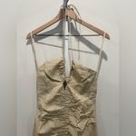 Rumer Estelle Halter Maxi‎ Dress Size M Tan Size M Photo 3