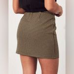 Hollister 5/$25 NWT  Ultra High Rise Gingham Tan Belted Mini Skirt Size Medium Photo 2