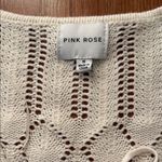 Pink Rose  Cream Knit Cardigan Photo 4