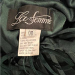 La Femme Strappy Back Ruched Trumpet Gown (00) Photo 6