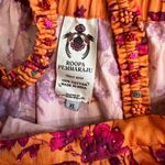 Roopa Pemmaraju Anthro Beaded Strappy Camisole Top Orange Floral Size XL NWOT Photo 9