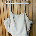 Marine layer  Andie Side Button Cropped Linen Blend Tank Top Large Photo 0
