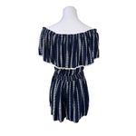 Lulus EAP20455 See Ya There Navy Off The Shoulder Romper LARGE Cottagecore Photo 2