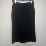Kasper  Knit Studio Black Pull On Midi Skirt Size Medium NWT Photo 1