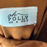 Oh Polly  Flatter Me Long Sleeve Ruched Mini Dress‎ in Golden Brown Bodycon 2 Photo 2